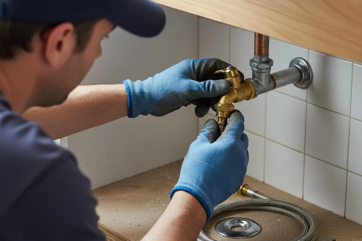Shutoff valve and fitting work during Faucet and Fixture Repair in Prior Lake